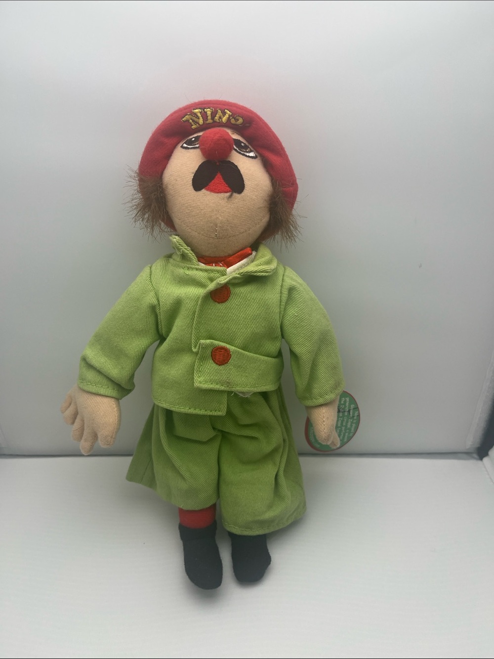 Fiesta Nino Clown Prince Of Italy Plush Stuffed Doll Green Man Cute 8" with TAG